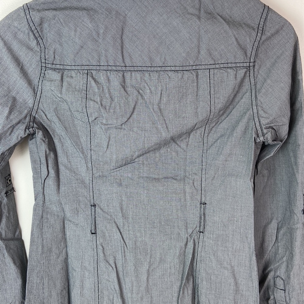 ✨3/$25✨ Guess Jeans Black Print Light Shirt Jacket - S - Picture 7 of 7